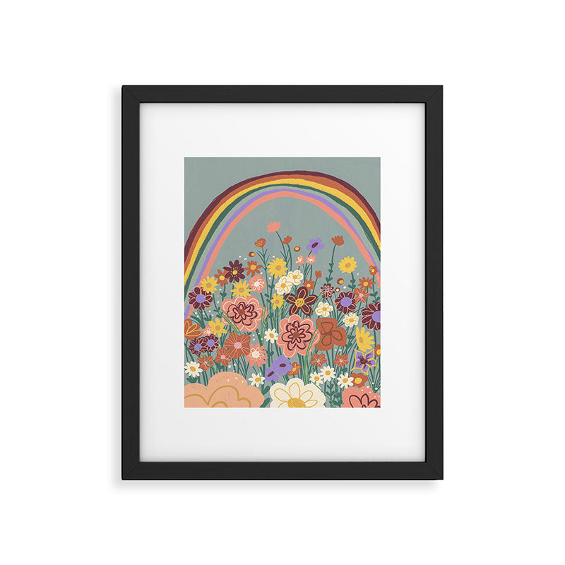 Retro meadow Framed Art Print Gallery Image 6