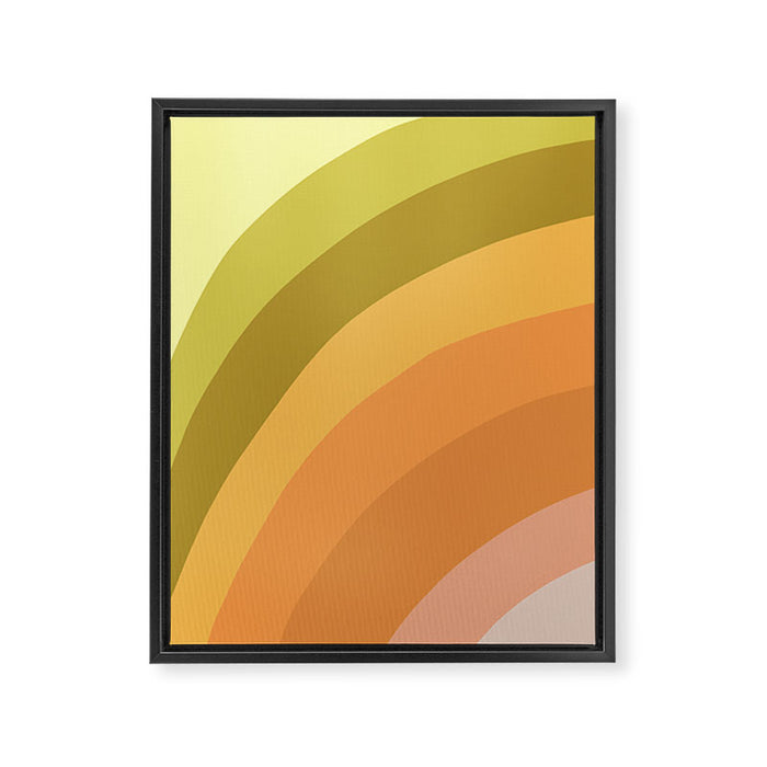 Retro Rainbow Framed Canvas Print Gallery Image 1