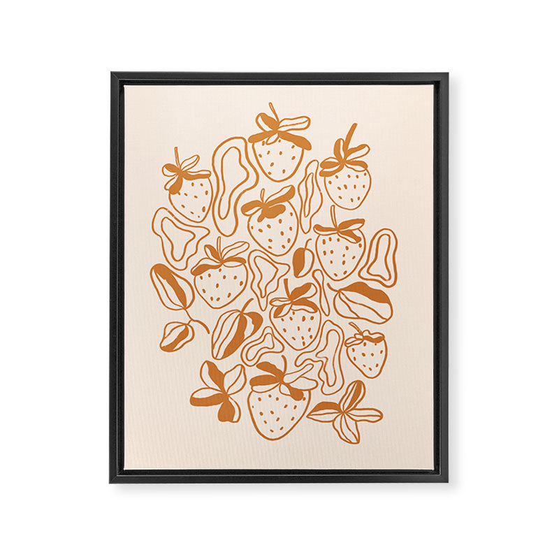 Retro strawberries Framed Canvas Print Gallery Image 8