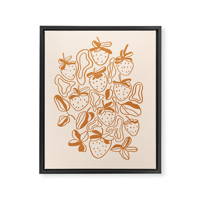 Retro strawberries Framed Canvas Print Gallery Image 1