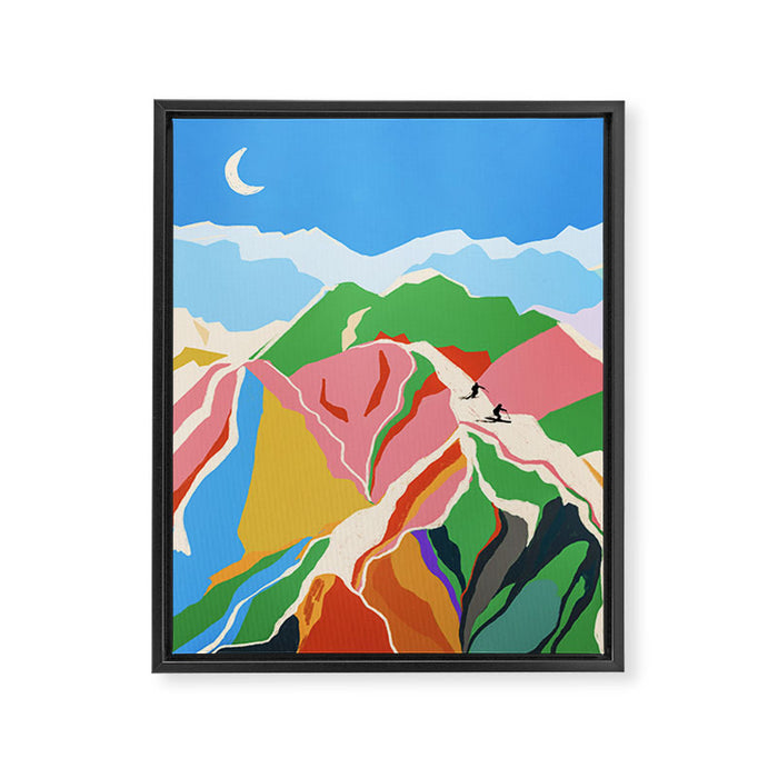 Ski joy Framed Canvas Print Gallery Image 1
