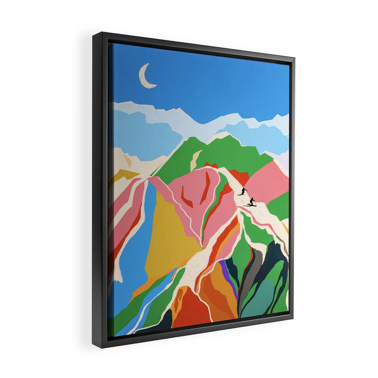 Ski joy Framed Canvas Print Gallery Image 2