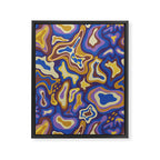 Splish splash blue Framed Canvas Print Gallery Image 8