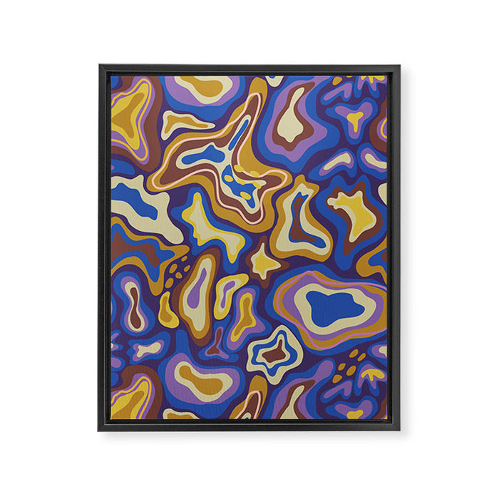 Splish splash blue Framed Canvas Print Gallery Image 1