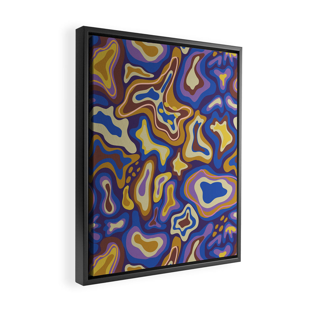 Splish splash blue Framed Canvas Print Gallery Image 2