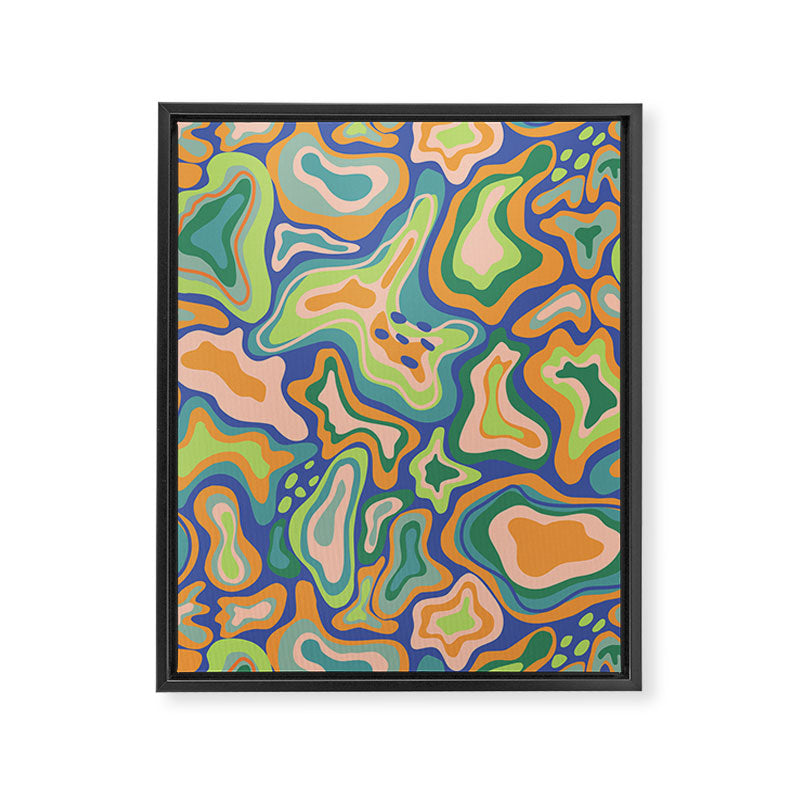 Splish splash green Framed Canvas Print Gallery Image 8