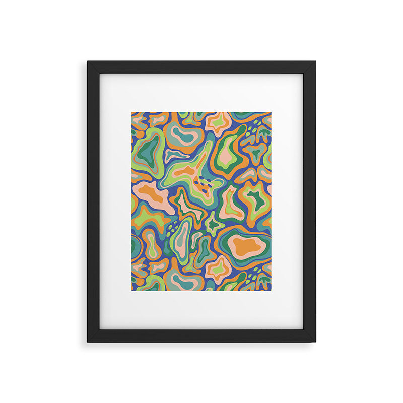 Splish splash green Framed Art Print Gallery Image 6