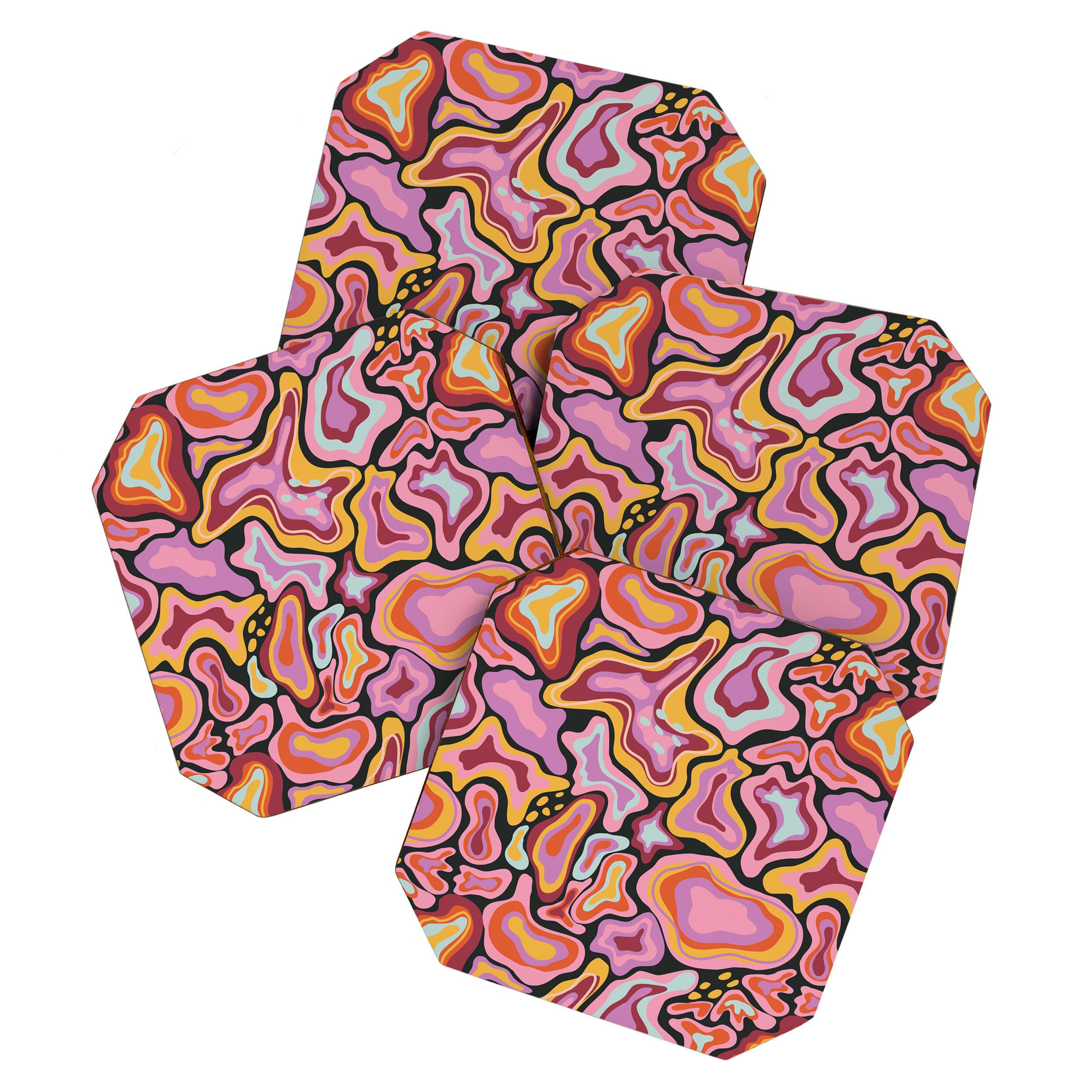 Splish splash pink Coaster Gallery Image 1