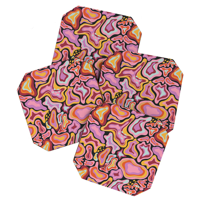 Splish splash pink Coaster Gallery Image 1