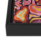 Splish splash pink Framed Canvas Print Gallery Image 3