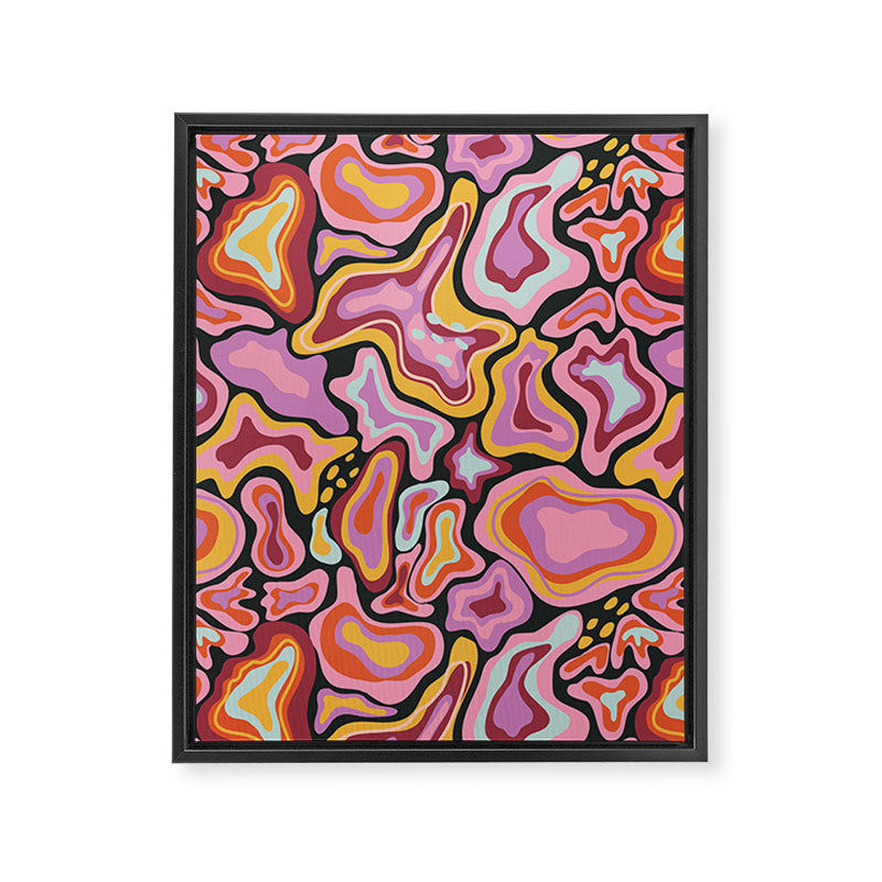 Splish splash pink Framed Canvas Print Gallery Image 8