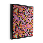 Splish splash pink Framed Canvas Print Gallery Image 2