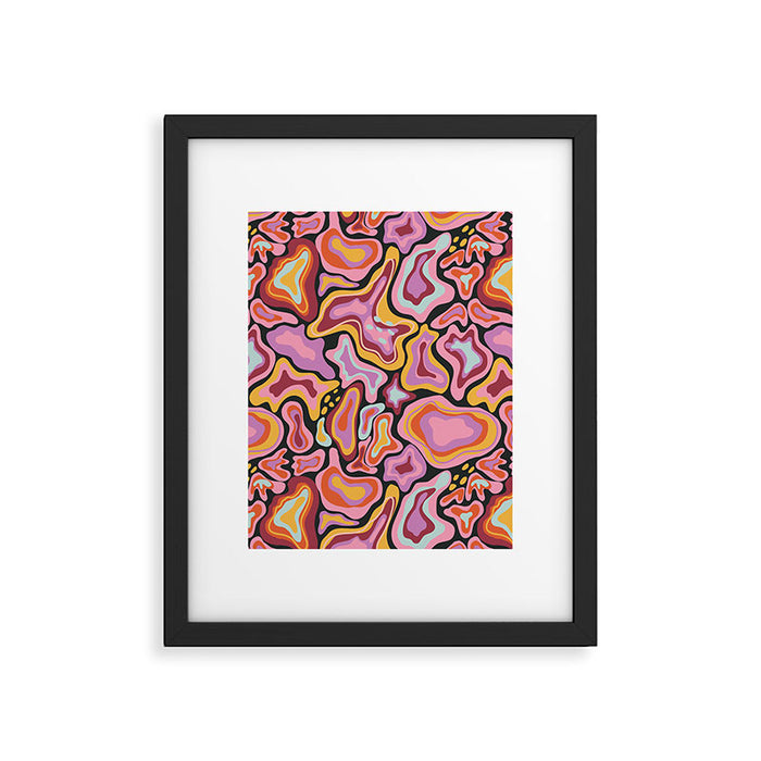Splish splash pink Framed Art Print Gallery Image 1