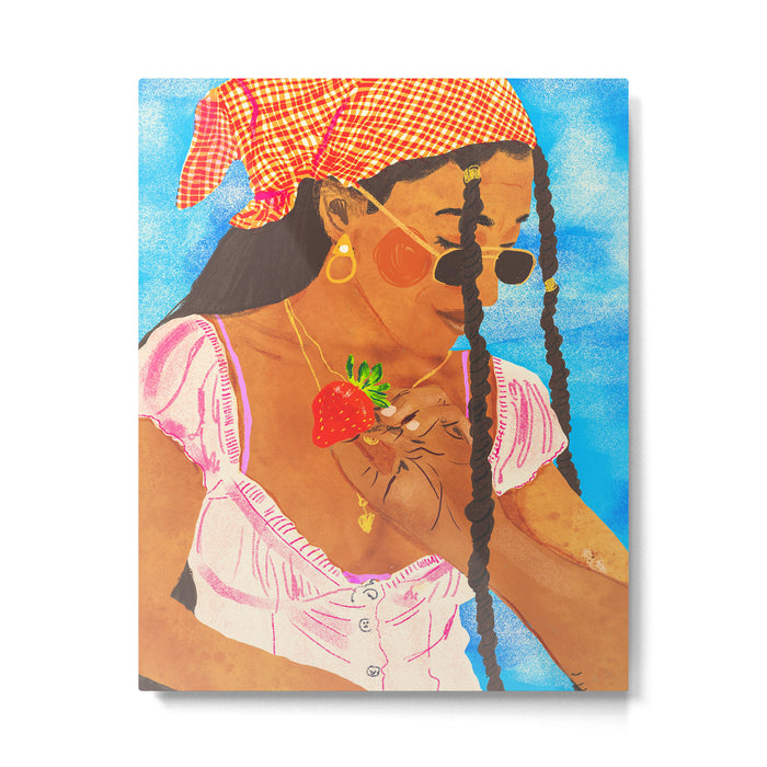 Strawberry picnic Metal Print Gallery Image 1