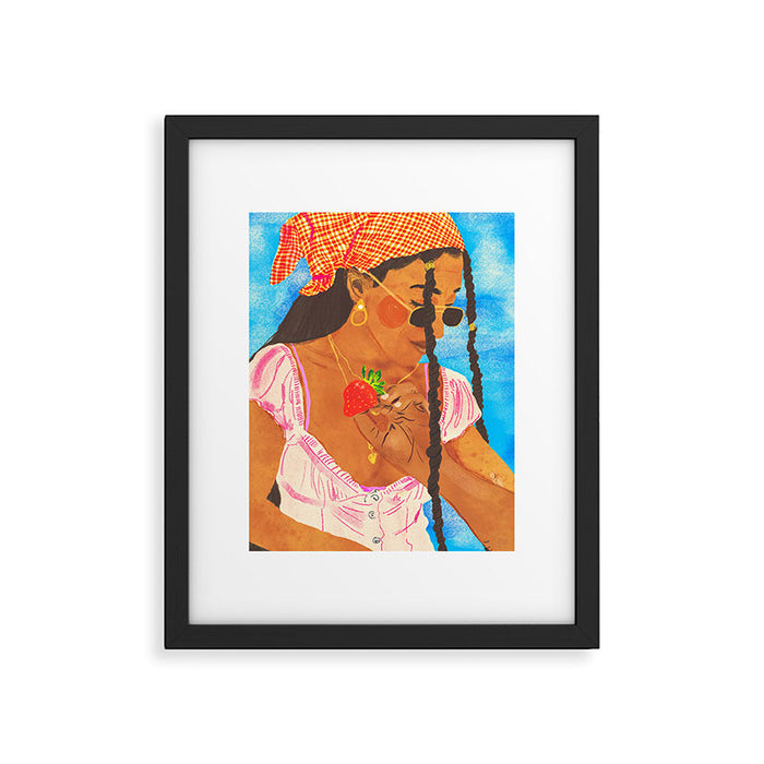 Strawberry picnic Framed Art Print Gallery Image 1
