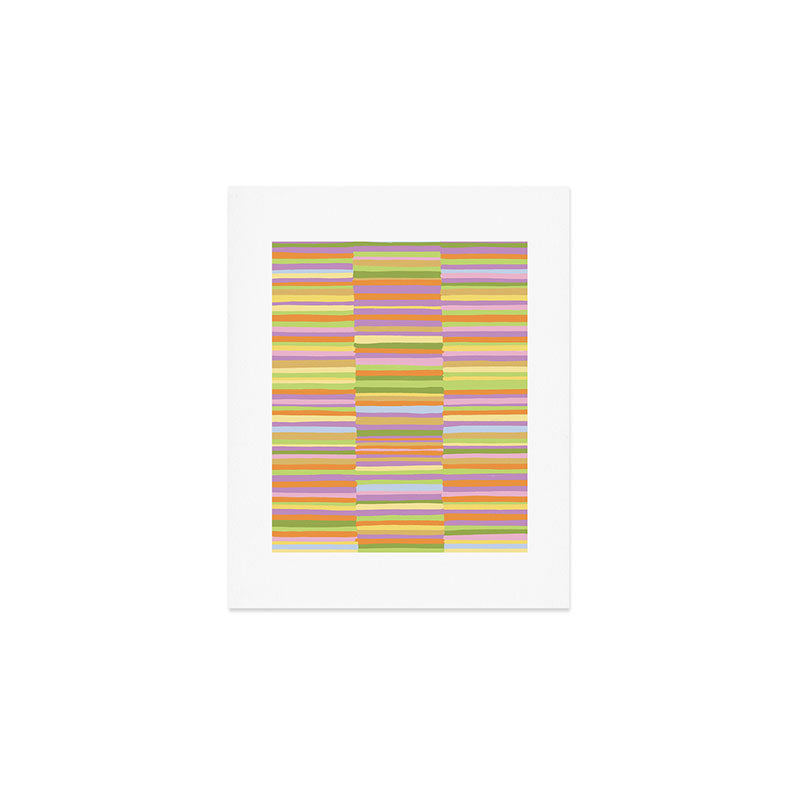 Summertime striped pattern Art Print Gallery Image 1