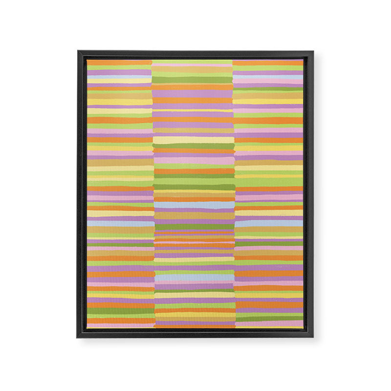 Summertime striped pattern Framed Canvas Print Gallery Image 8