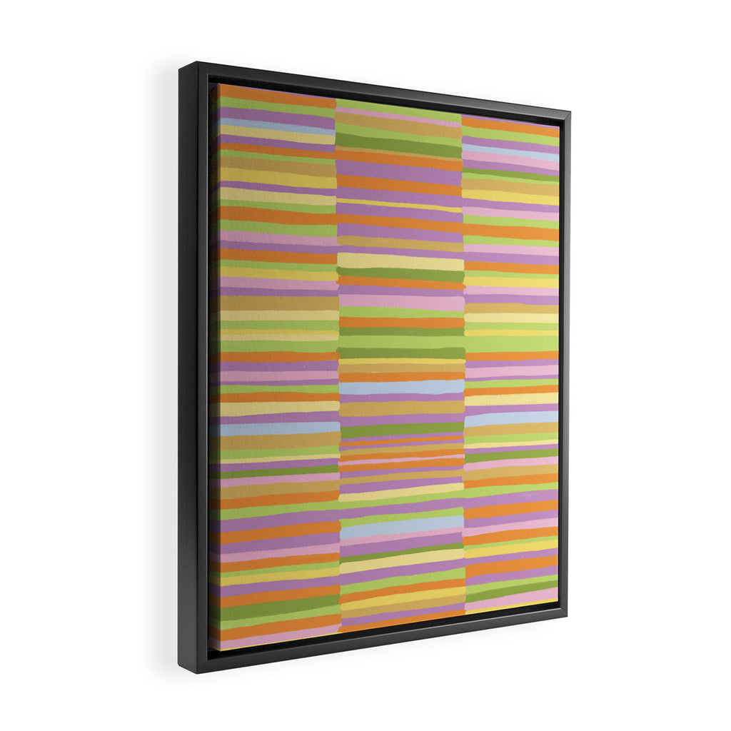 Summertime striped pattern Framed Canvas Print Gallery Image 2