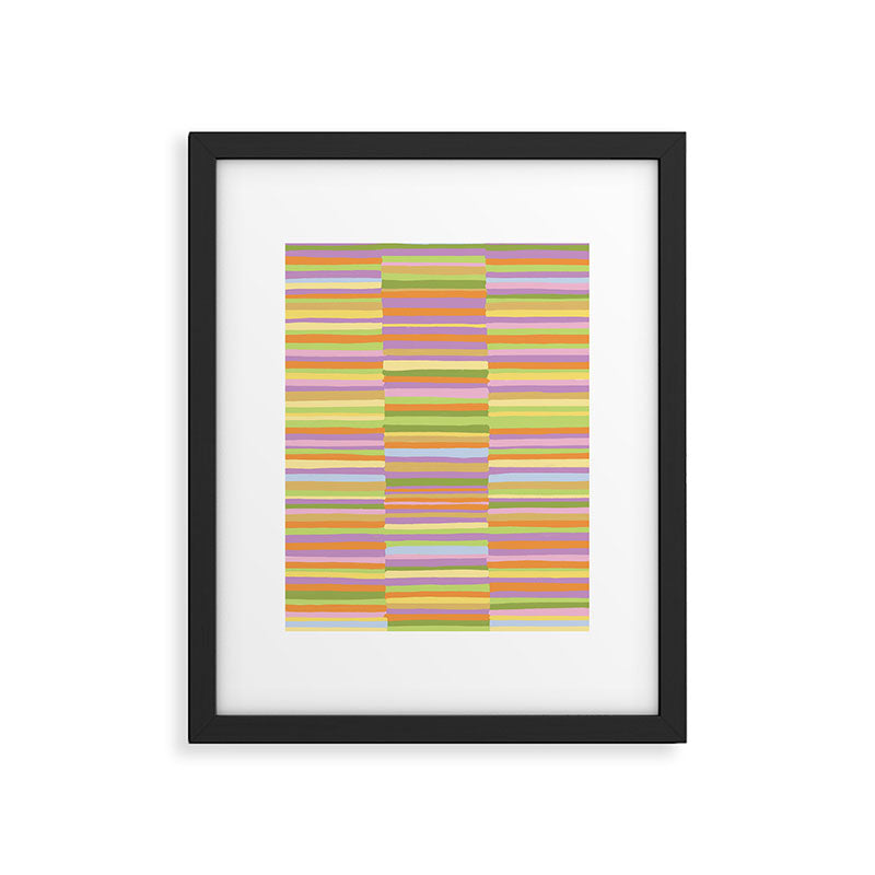 Summertime striped pattern Framed Art Print Gallery Image 6