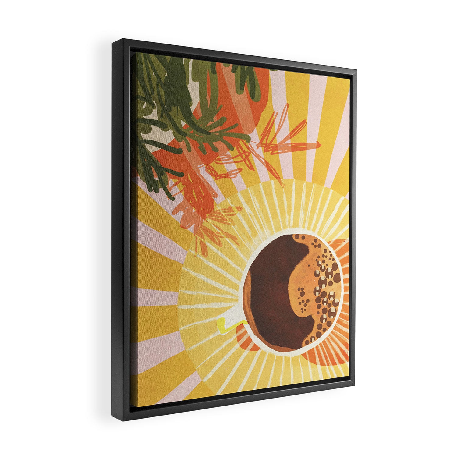 Sunny Cafe Framed Canvas Print Gallery Image 2