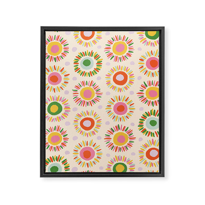 Sunny pattern Framed Canvas Print Gallery Image 1