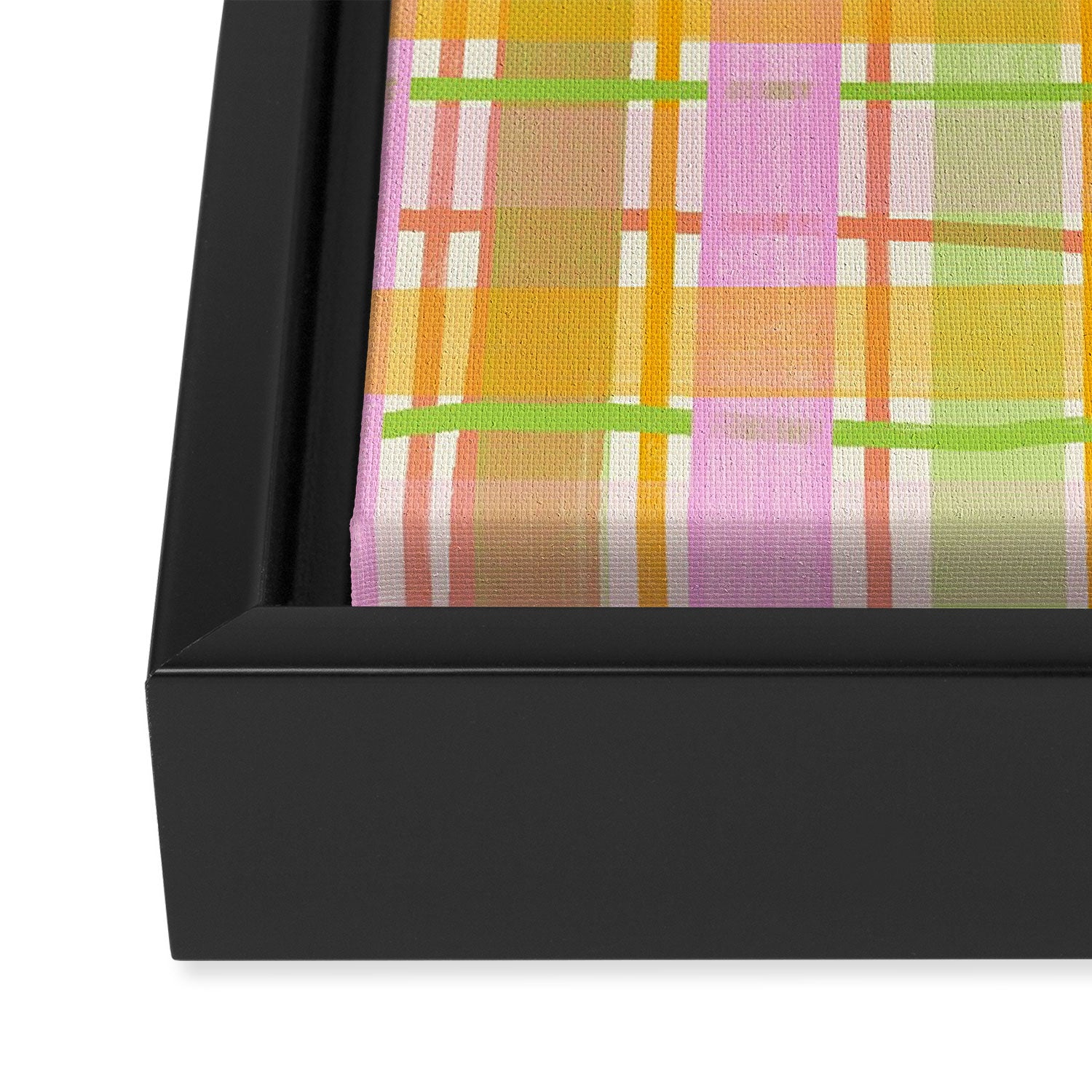 Sweet gingham Framed Canvas Print Gallery Image 3