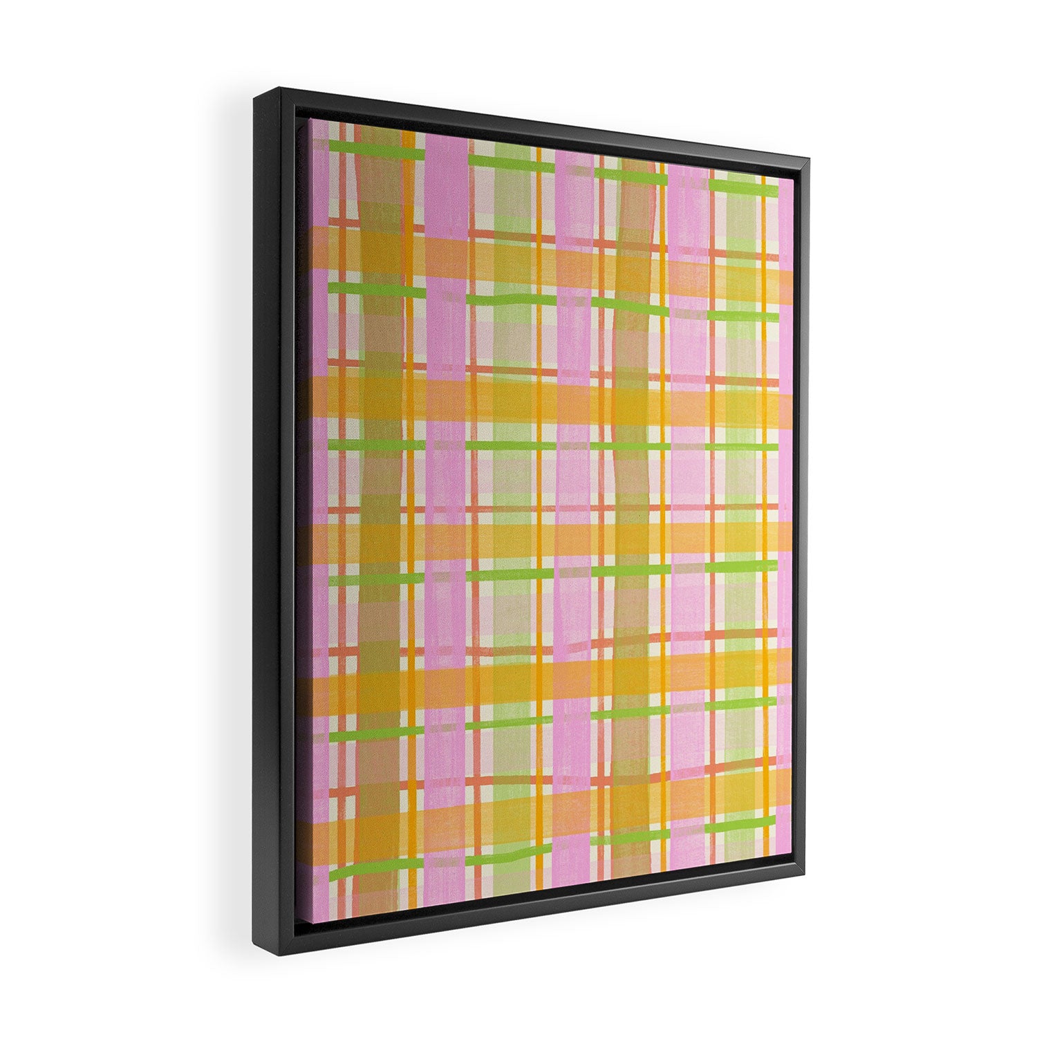Sweet gingham Framed Canvas Print Gallery Image 2
