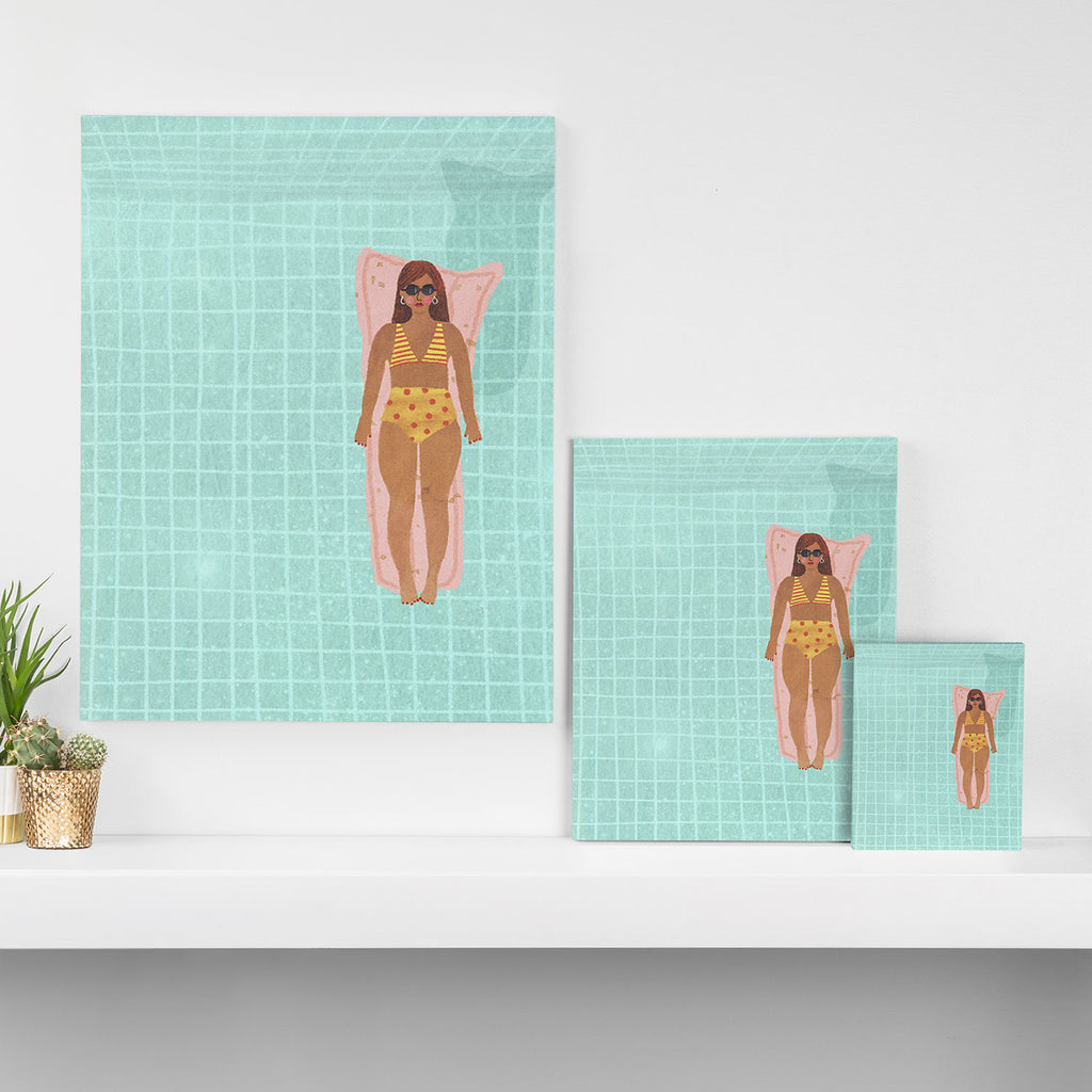 Swimming in Blue Canvas Print Gallery Image 3