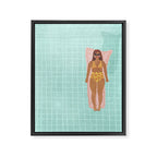 Swimming in Blue Framed Canvas Print Gallery Image 8