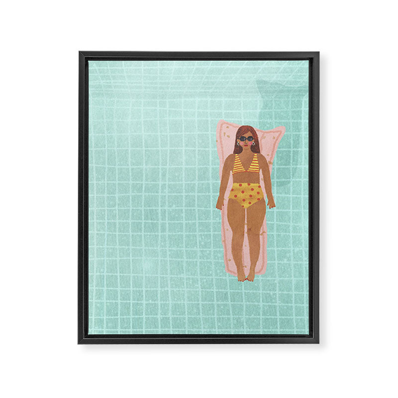 Swimming in Blue Framed Canvas Print Gallery Image 8