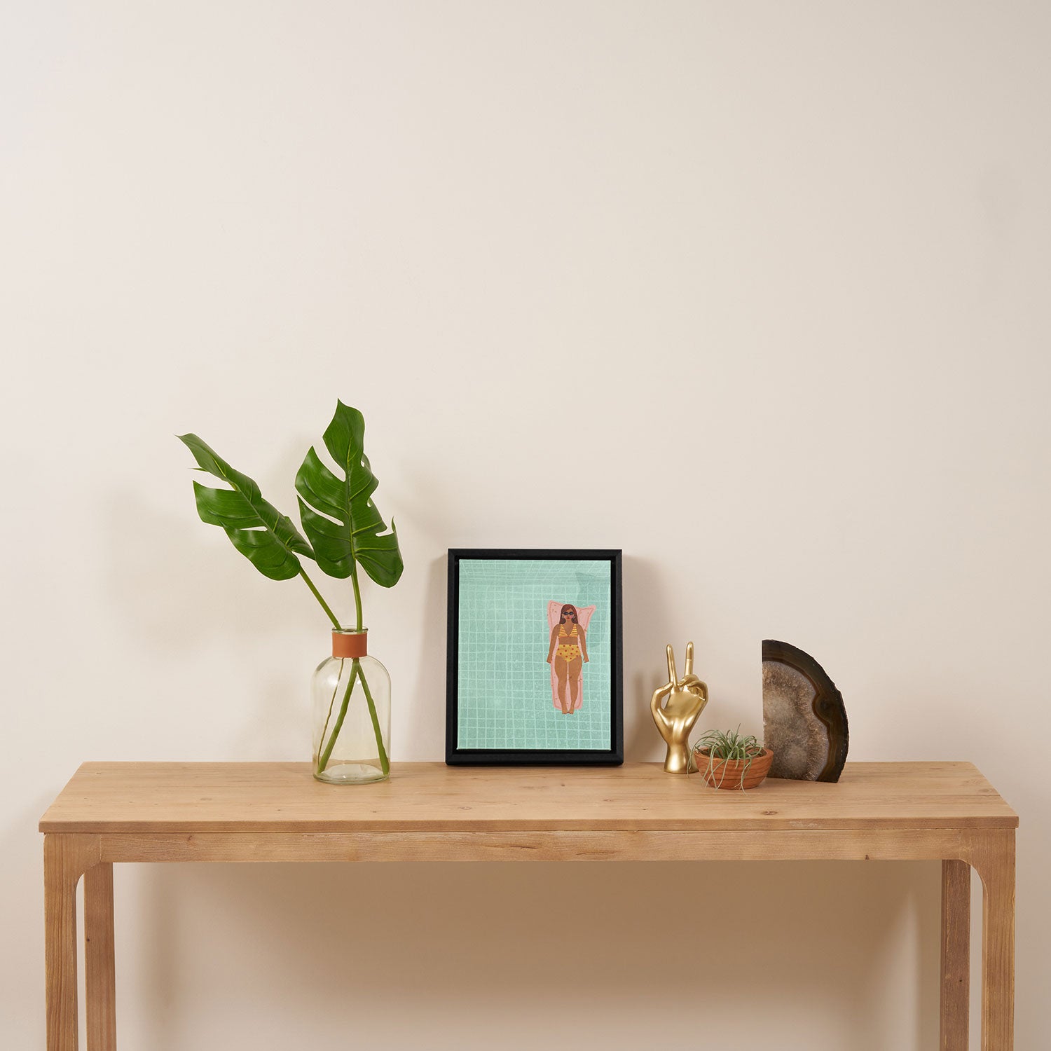 Swimming in Blue Framed Canvas Print Gallery Image 4