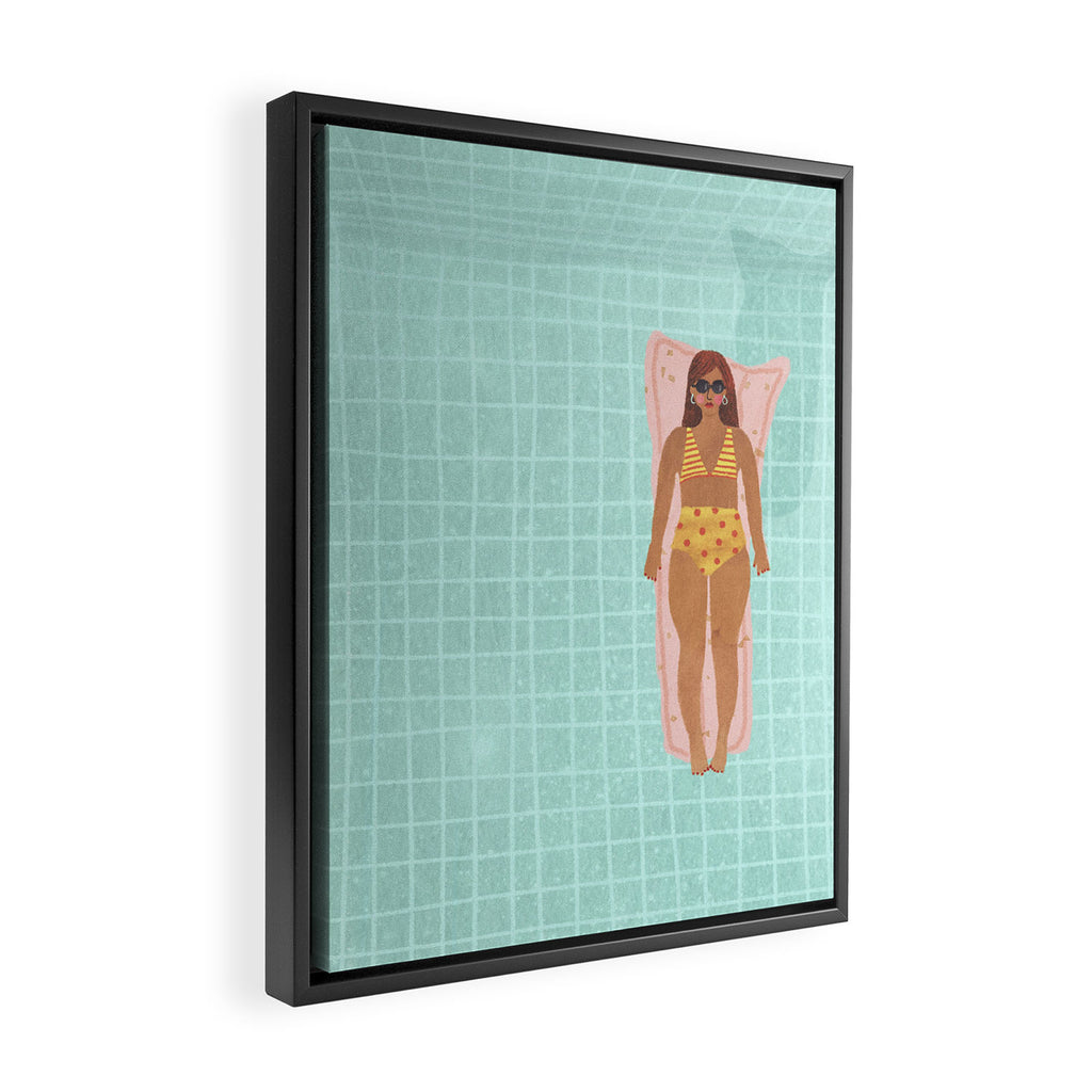 Swimming in Blue Framed Canvas Print Gallery Image 2