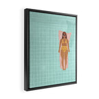 Swimming in Blue Framed Canvas Print Gallery Image 2