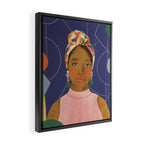 Turban Beauty Framed Canvas Print Gallery Image 2