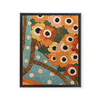 Turquoise Floral Framed Canvas Print Gallery Image 8