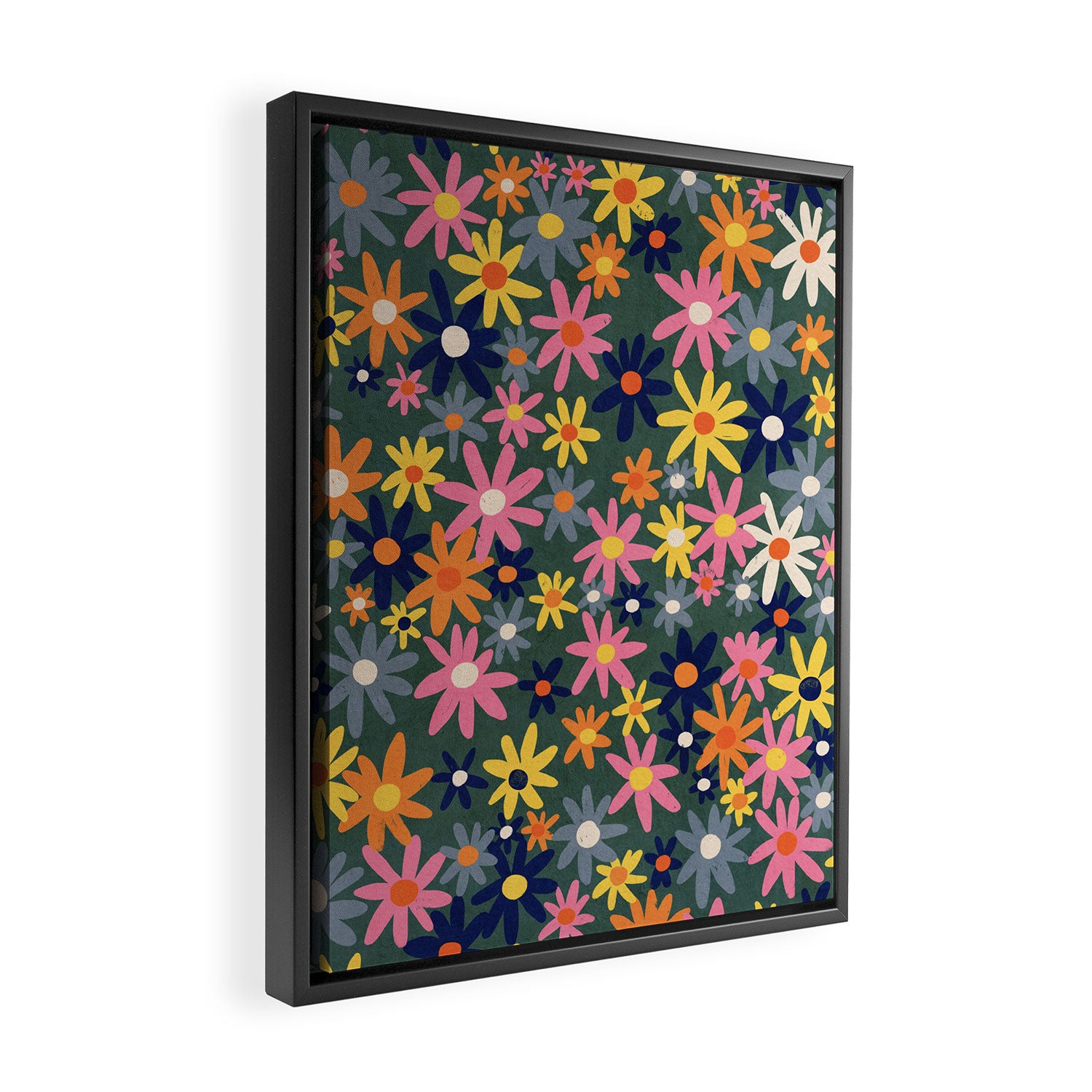 Vintage flowers Framed Canvas Print Gallery Image 2