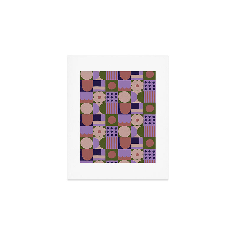 Violet tiles Art Print Gallery Image 1
