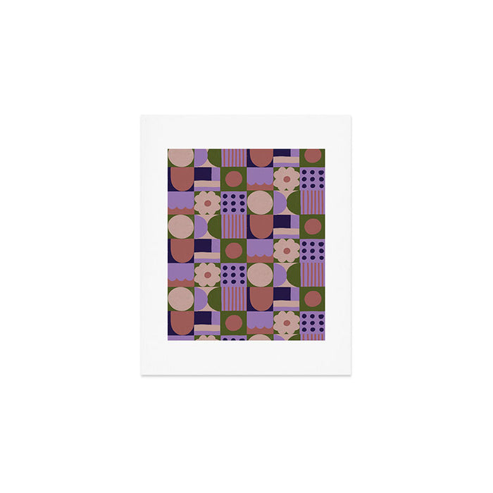 Violet tiles Art Print Gallery Image 1