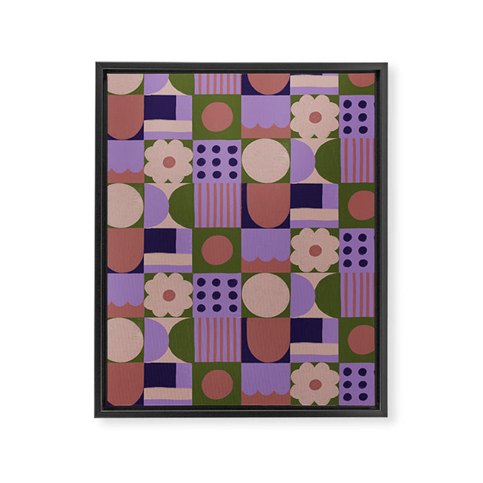 Violet tiles Framed Canvas Print Gallery Image 1
