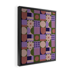 Violet tiles Framed Canvas Print Gallery Image 2