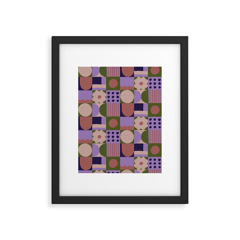 Violet tiles Framed Art Print Gallery Image 6