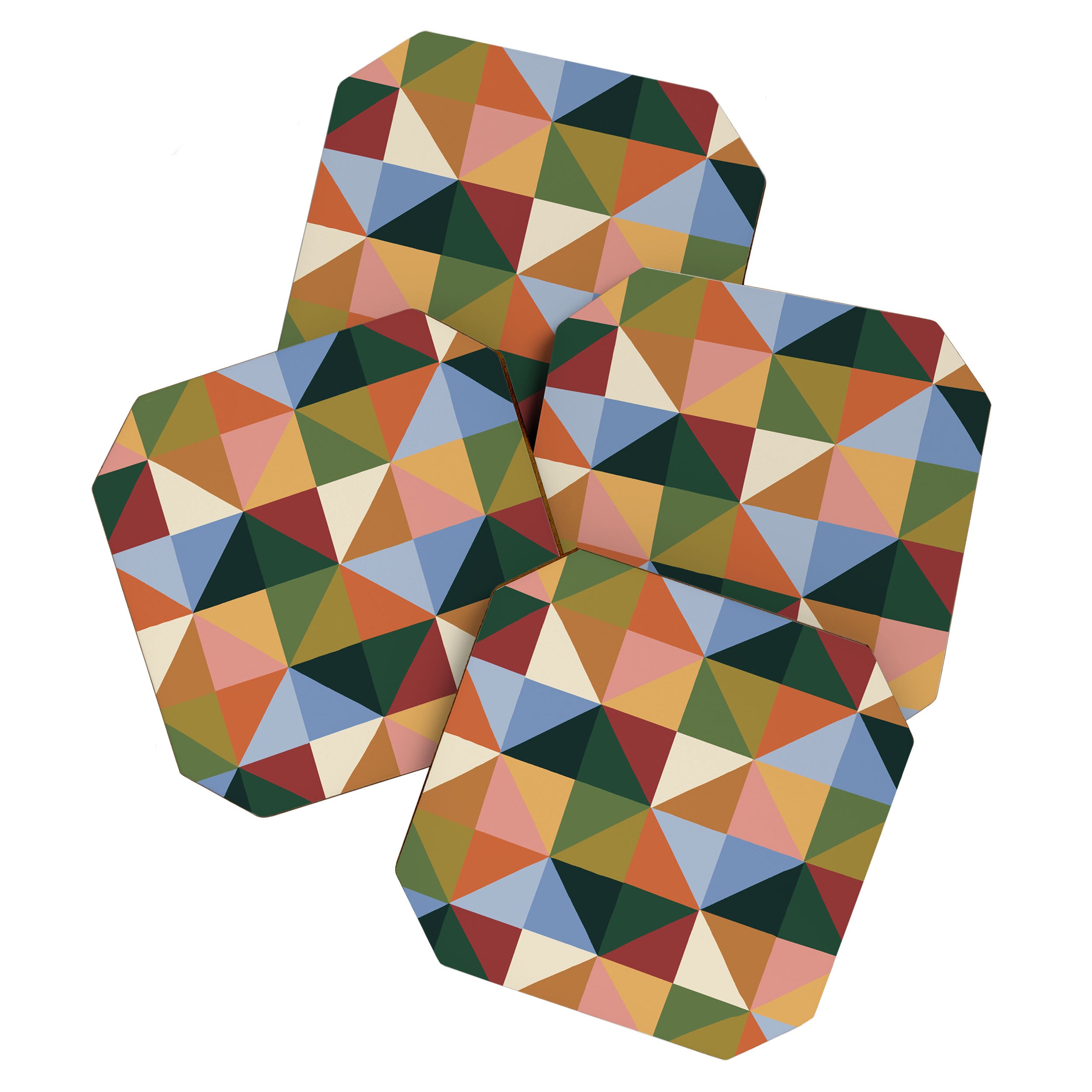 Warm triangles Coaster Gallery Image 1