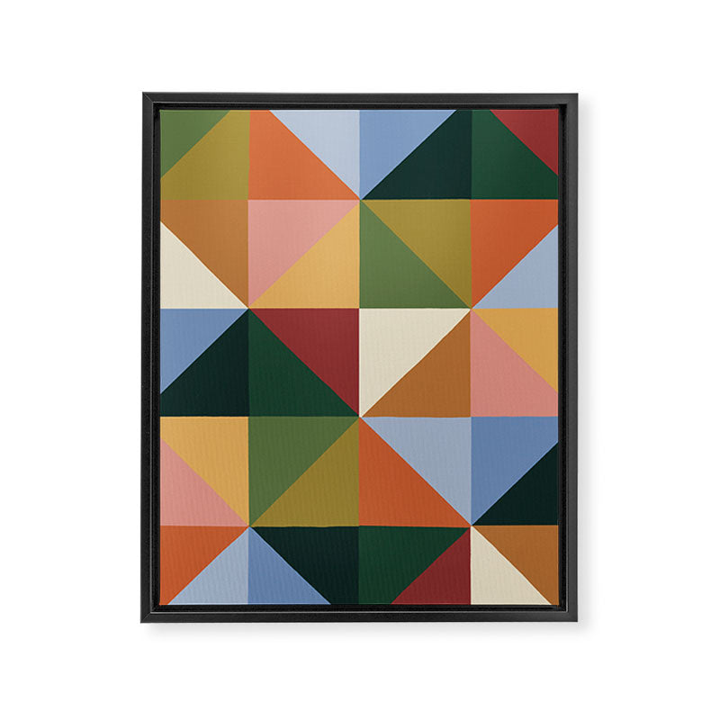 Warm triangles Framed Canvas Print Gallery Image 8