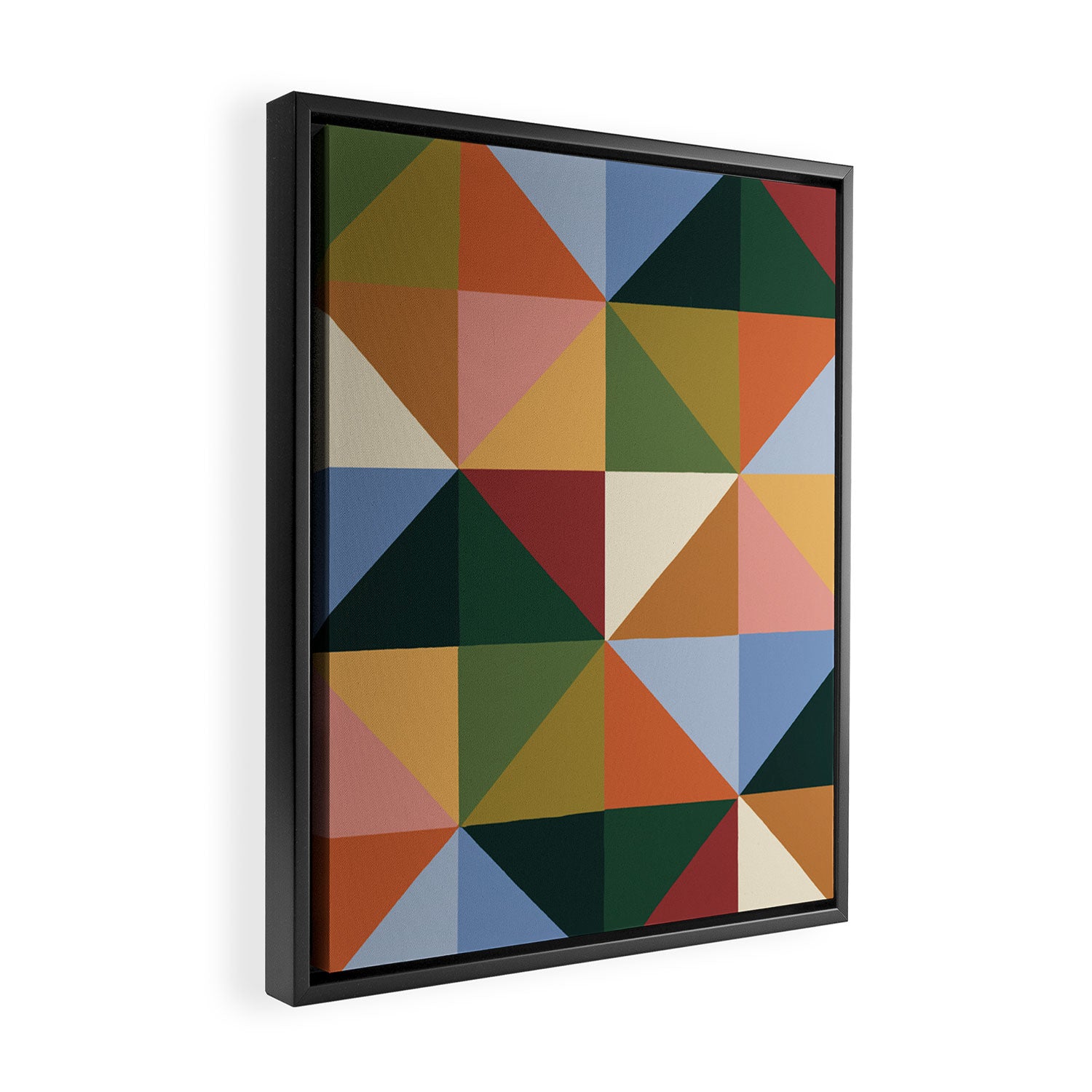 Warm triangles Framed Canvas Print Gallery Image 2