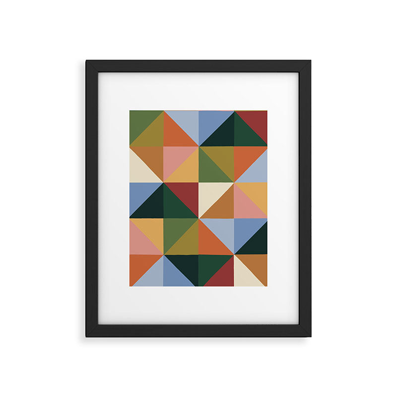 Warm triangles Framed Art Print Gallery Image 4