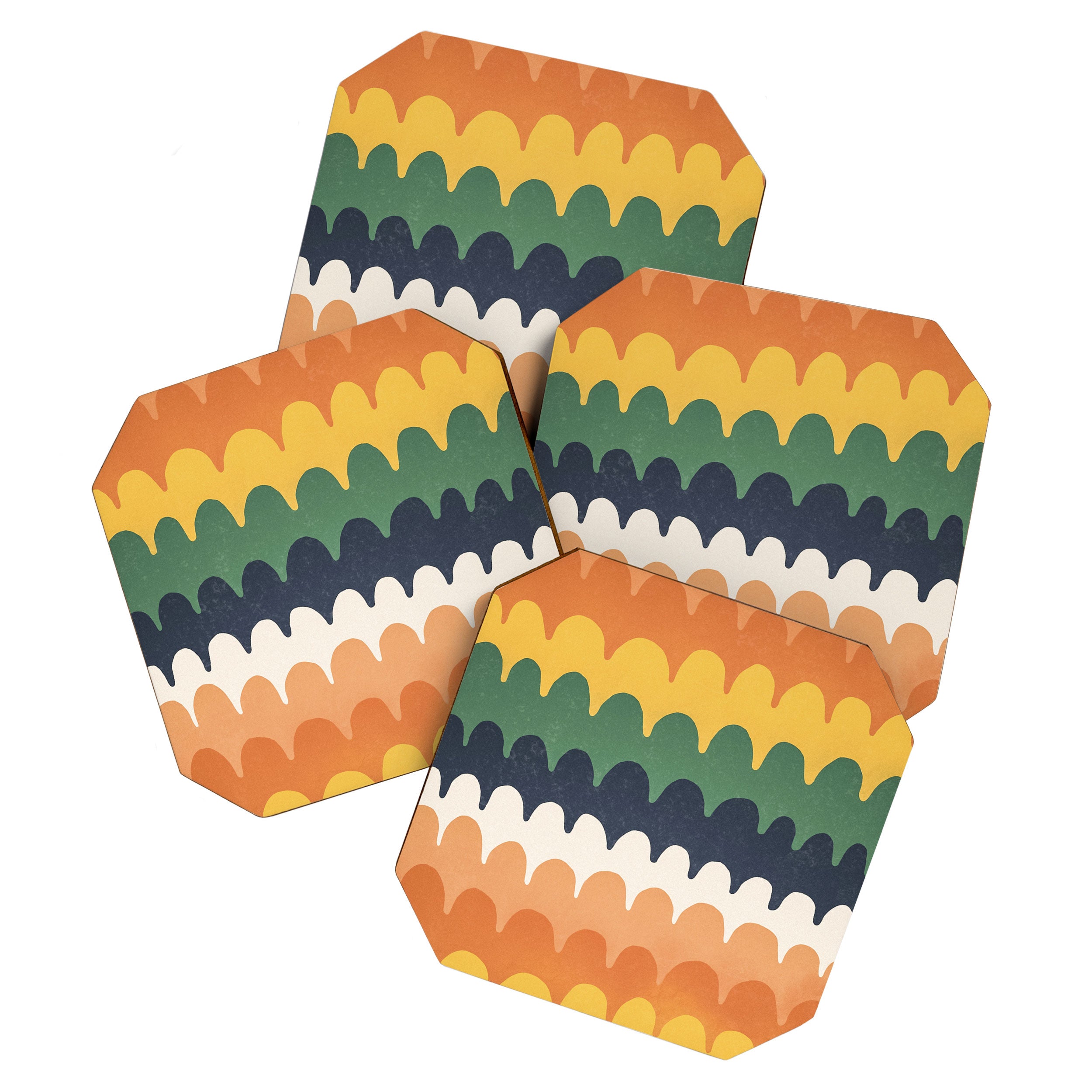Wavy Doodles Pattern Coaster Gallery Image 1