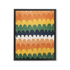 Wavy Doodles Pattern Framed Canvas Print Gallery Image 8