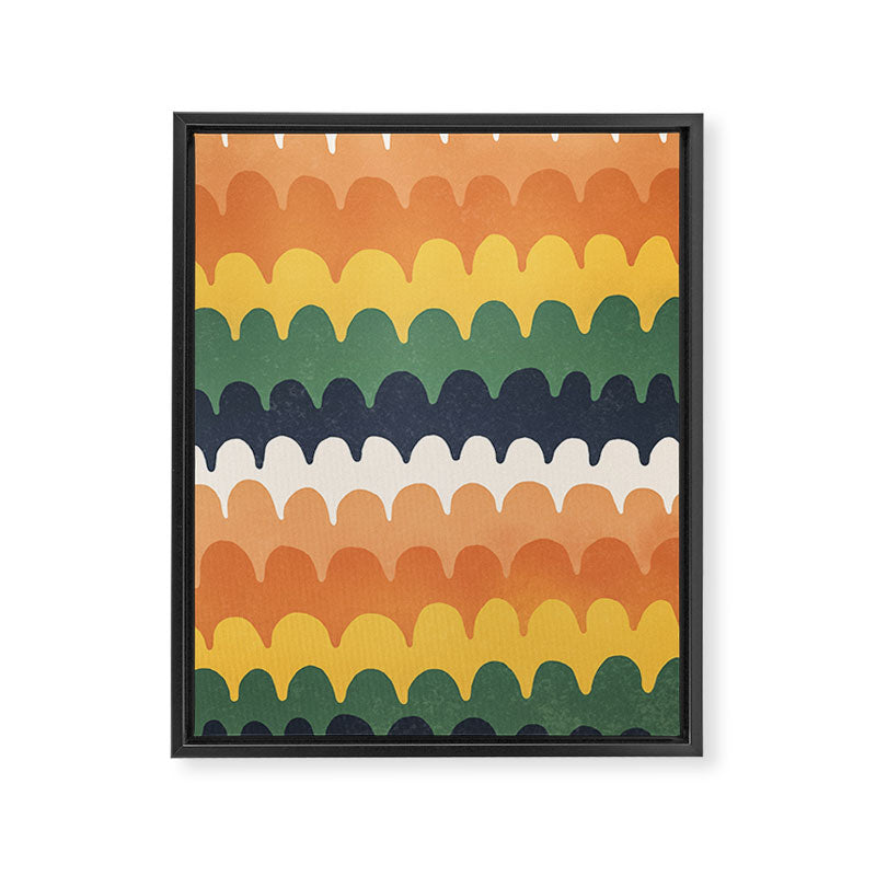 Wavy Doodles Pattern Framed Canvas Print Gallery Image 8