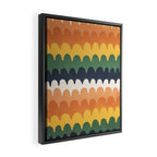 Wavy Doodles Pattern Framed Canvas Print Gallery Image 2