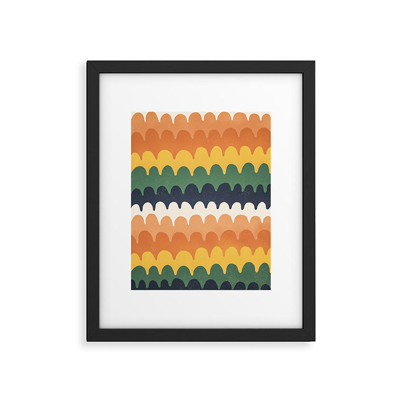 Wavy Doodles Pattern Framed Art Print Gallery Image 6